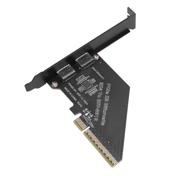 PCIe 4.0 X8 To Oculink Card, SFF 8612 External Graphics Card Plug and Play High Speed Data Transfer for NVMe SSD GPU EGPU