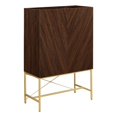 thumbnail image 1 of Contemporary 2-Door Wood Accent Cabinet with Inset Top - Dark Walnut, 1 of 8