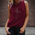thumbnail image 2 of Camiseta sin mangas suelta con cuello redondo y lentejuelas reflectantes coloridas para mujer Pompotops  lopia990549, 2 of 6