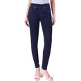 thumbnail image 4 of BodiLover, Women's, Stretchy Comfy Shaping Pull On Skinny Denim Jeans, True Indigo, 12, 4 of 5
