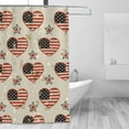 thumbnail image 2 of DouZhe Retro Usa Flag and Star Pattern Shower Curtain, Waterproof Bath Curtains for Bathroom Decorations, 72 x 72 inches, 2 of 7