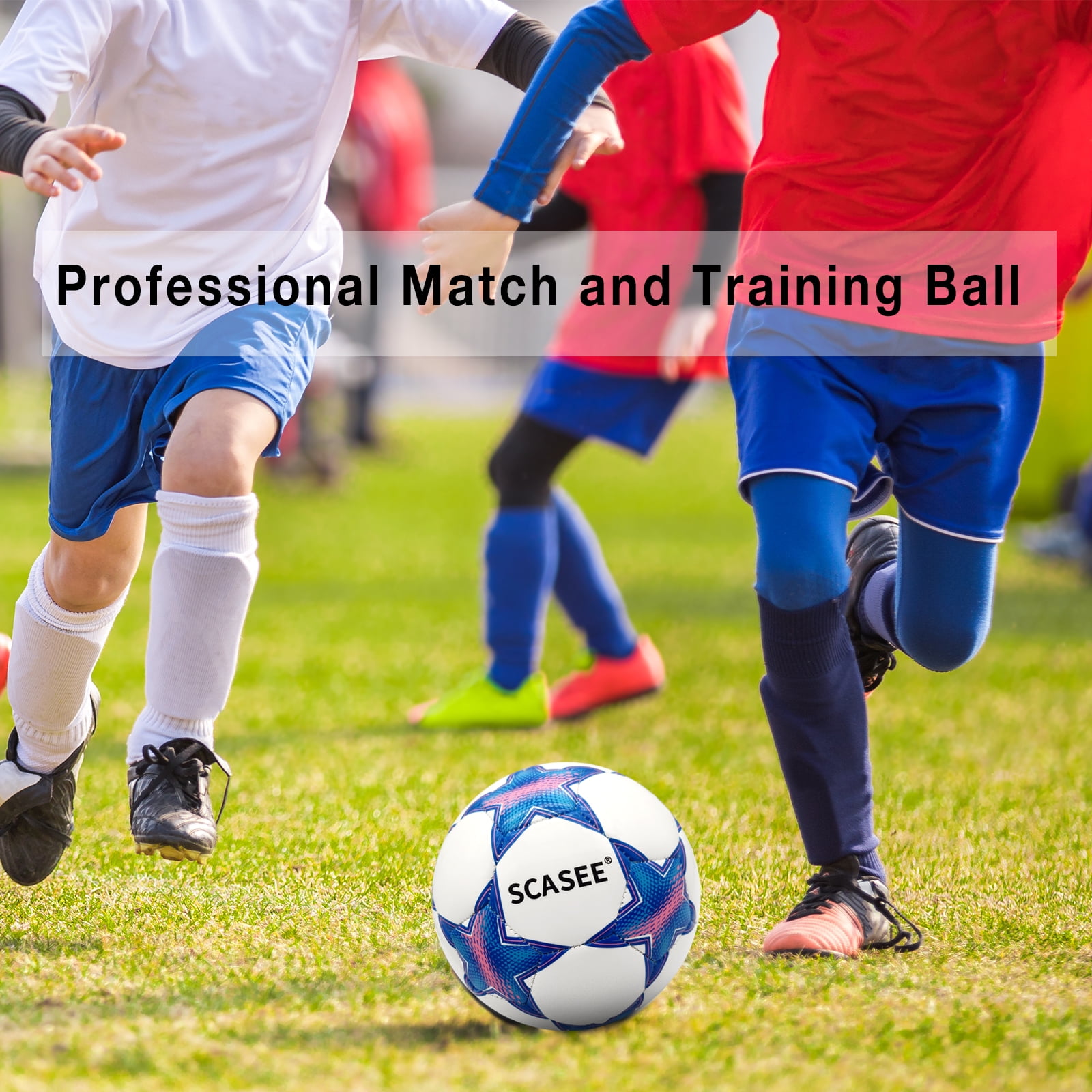 Light Up Soccer Ball Size 4 - Glow in The Dark Soccer BallS with Needles and Pump Ball for Kids Boys,Girls,Men Youth and Adult Night Games