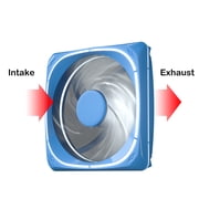 Vetroo DF120 120mm Case Fan White LED Lighting PC Cooling Fan w/Blue Fan Frame for Radiator/CPU Cooler/Computer Case
