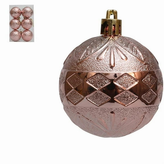 Dreisshy 6Pcs Christmas Balls Ornaments, Christmas Tree Hanging Balls Small Shatterproof Christmas Tree Decorations for Xmas Tree, Hanging Ball for Holiday Wedding Party, D