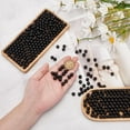 thumbnail image 3 of 400Pcs Black Wood Craft Beads 8mm Round Loose Beads Natural Wood Connector Bead Handmade Polished Spacer Bead for Jewelry Making DIY Bracelet Necklace Hole: 1.5mm, 3 of 9