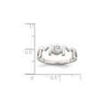 thumbnail image 2 of Gem & Harmony Sterling Silver Polished MOM Ring with Synthetic Cubic Zirconia (CZ) for Women, 2 of 5