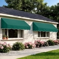 thumbnail image 6 of 6x2 FT Outside Window Awning, Door Awnings for Sunshade & Waterproof, Patio Manual Retractable Awning for Door Entrance in Balcony, Backyard, Garden, Dark Green, 6 of 7