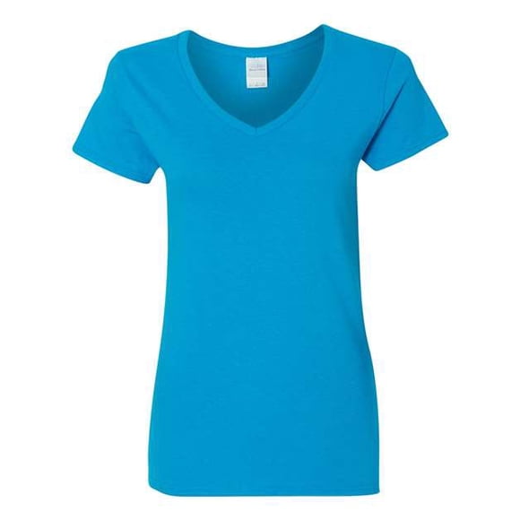 Camiseta Gildan Softstyle con cuello en V para mujer - XX-Large - Zafiro