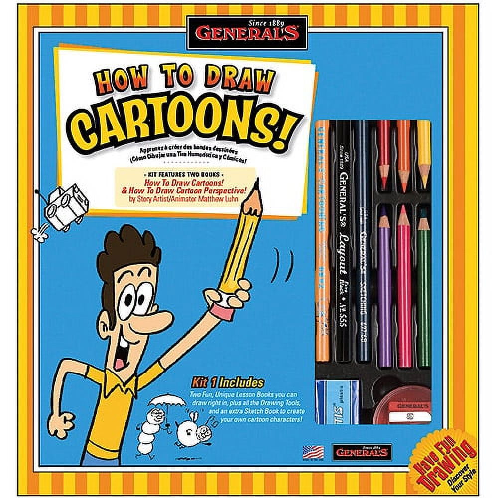 General Pencil How to Draw Cartoons Kit