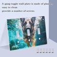thumbnail image 4 of Dailycode Light Switch Plate Covers 2 Gang Wall Plate Plastics Outlet Covers for Kitchen Home Office Decor German Shepherd Dog Swimming Underwater, 4 of 8