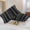 thumbnail image 4 of Outdoor Throw Pillows Covers 12X20 Set of 2 Waterproof Abstract Boho Decorative Zippered Cushion Covers for Patio Furniture, Minimalist Black White Striped Triangle Lumbar Pillowcases, 4 of 8