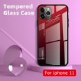 thumbnail image 2 of Carcasa de vidrio templado 9H con degradado para iPhone 11 (rojo y negro), 2 of 6