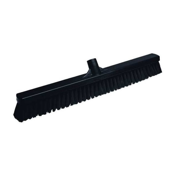 Vikan 24 in Sweep Face Broom Head, Soft, Synthetic, Black 31999