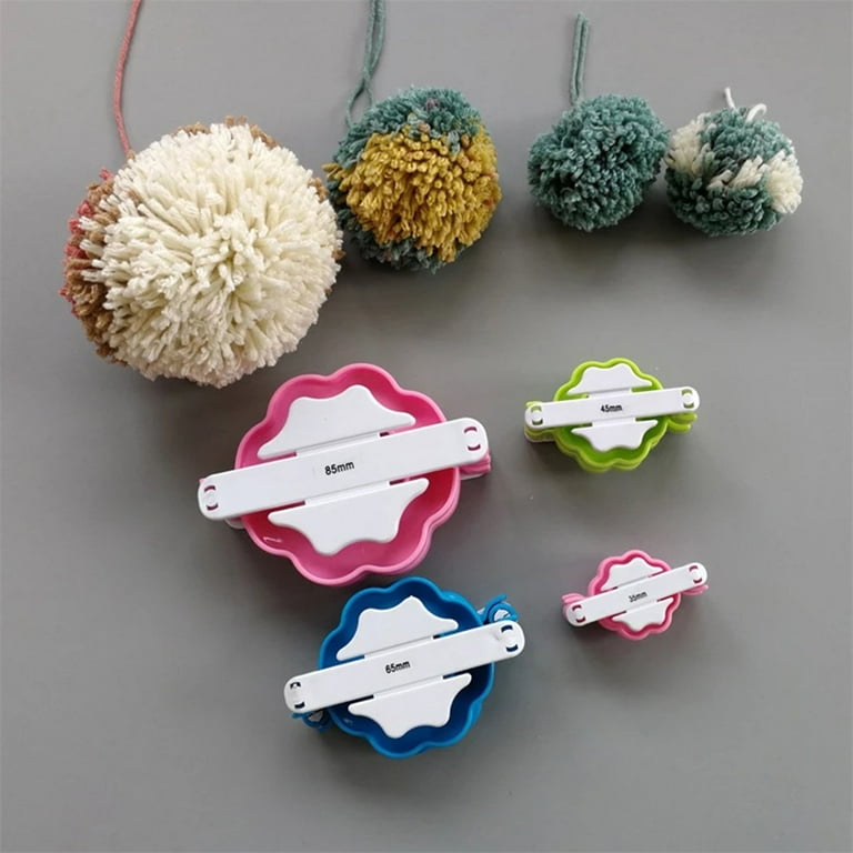 1 Set Pompom Maker for Fluff Ball Weaver Needle Craft DIY Wool Pom-Pom  Knitting Craft Tool Decoration 4 Sizes 