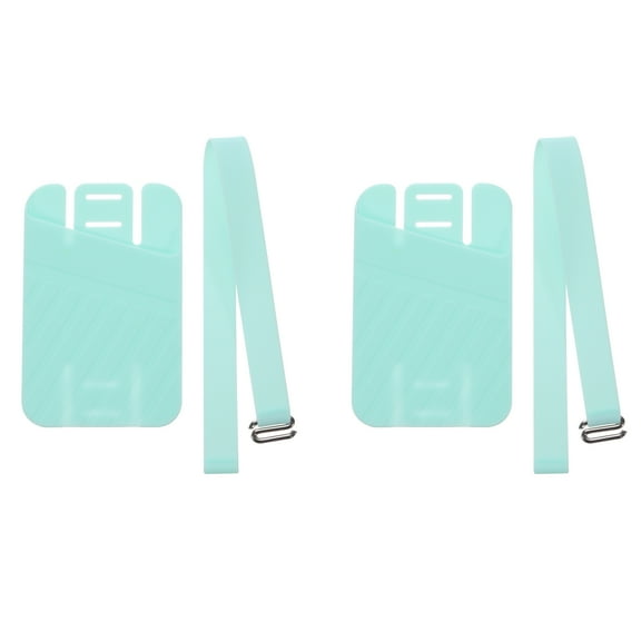 Uxcell Phone Grip Strap Wrist Strap Silicone Elastic Cord with Card Holder for Phone Case Mint Green 2Pcs