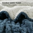 thumbnail image 4 of EVERGRACE Jacquard Boho Sherpa Fleece Throw Blanket for Couch, Super Soft Cozy Fuzzy Plush Blankets for All Seasons, Reversible Thick Warm Blanket for Bed, Sofa, Living Room, Stormy Blue, 50" x 60", 4 of 7