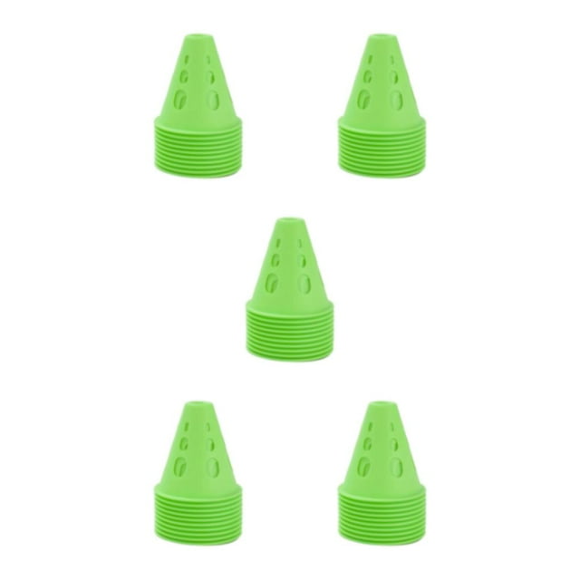 Decodeary 10 Pcs/Ensemble Pile de Patinage à Roulettes Robuste et Résistante aux Intempéries pour Activités Intérieures/extérieures Durable Vert 5Ensemble
