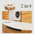 thumbnail image 6 of MOALCOFER 28'' Round Concrete Fire Pit Table,Dual-Texture Design with Lava Rocks and Cover, 6 of 7