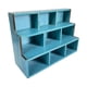 thumbnail image 2 of Estante de almacenamiento de pared, vitrina organizadora, estante abierto versátil, soporte de exhibición de 9 cubos para tazas, vasos, artículos, 2 of 9
