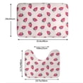 thumbnail image 3 of Honeii Hand Drawn Strawberry Pattern Bathroom Anti-Skid Pad Bathroom Mat Vintage Seamless Pattern Not-Slip Toilet Rug Set, 3 of 6