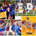 thumbnail image 5 of NOGIS Cheerleader Pompom Dance Party Accessories - 4Pcs Party Dress Cheerleading Gifts - Cheer Gifts Party Set - Dance Costume for Graduation Noise Makers and Sporting Events Makers (Red, Blue), 5 of 7