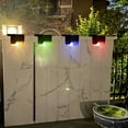 thumbnail image 4 of CHUANK 6-Pack Solar Step Sconce Lights for Home & Garden - Matte Metal Finish  Energy-Efficient LED  Light Sensor Control  Semi-Flush Mount  Polished Plastic Lamp Shade  No Wiring  600mAh, 4 of 6