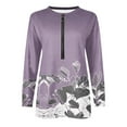 thumbnail image 4 of 2023 Chandail en Molleton de Mode pour Femmes 50 % de Rabais Liquidation Hauts pour Femmes Automne Manches Longues Chandail Ample Chemise Habillée Décontractée Dames Chandails en Molleton à Rayures Col Rond, 4 of 5