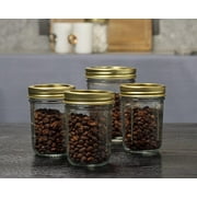 Mainstays 8 oz Mason Jars, Regular Mouth Half Pint Canning Jars with Lids and Rings, 12-Pack Small Glass Jars for Home Canning and Preserving