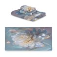 thumbnail image 2 of 3 Piece Bath Towels Set Bath Towel, Hand Towel and Face Towel for Bathroom, Gym, Hotel Large Flower in Full Bloom, 2 of 8