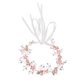 thumbnail image 1 of Tocado de novia: elegante tocado floral para boda con cuentas de perlas falsas de cristal/diamantes de imitación - Accesorios para el cabello para niñas de las flores, novias y damas de honor, 1 of 7