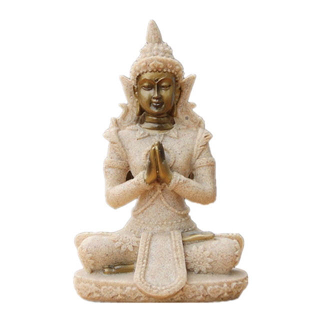 AKEGAMN Statue Miniature Décor – Maison en Résine Zen pour Salon et Entrée Matériau de Haute Qualité: Fabriqué en Résine, Assurant une Beauté Durable et une Résistance à l'Usure. Design Zen Élégant : Caractéristiques