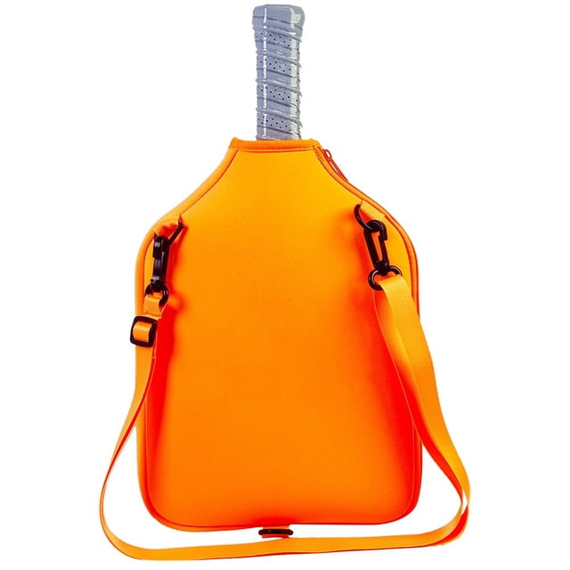 Pickleball Paddle Cover 9.4X12.2 Inch Neoprene Paddle Storage Bag with Strap Orange