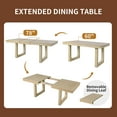 thumbnail image 6 of Harper & Bright Designs Farmhouse Extendable Dining Table Set for 6, 7 Pieces Rectangle Dining Table with 6 Upholstered Chairs, Wood Expanding Kitchen Table Set for Dining Room, Natural, 6 of 14