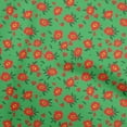 thumbnail image 1 of oneOone Viscose Chiffon Green Fabric Leaves & Clover Craft Projects Decor Fabric Printed By The Yard 42 Inch Wide, 1 of 5