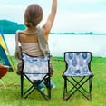 thumbnail image 5 of Folding Chair Camping Chair For Camping Picnicking Outdoor Beach and Travel Beautiful Blue Gardenias, 5 of 8