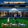 thumbnail image 6 of JESLED Solar Lights, 104 LED Motion Sensor Lights Outdoor, Remote Control, IP65 Waterproof, 6000K Temperatures, 4 Modes Outside Lights Solar Powered for Yard, Garage, Garden (2 Pack), 6 of 6