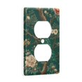thumbnail image 2 of Yayeee Duplex Wall Plate 1-Gang 4.5"x2.7" Home Receptacle Light Switch Decorative Outlet Cover, Tiger and Peacock Pattern, 2 of 7
