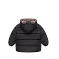 thumbnail image 2 of HILEELANG Toddler Boys and Girls Winter Puffer Jacket, Plush Fleece Lined Bear Ear Hooded Coat, Warm Full-Zip Outerwear, Black,Sizes 2-7 Years, 2 of 6