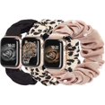 thumbnail image 1 of 3 paquetes compatibles con Apple Watch Band Scrunchies 42 mm Tela Patrón suave Tela impresa Pulsera Pulsera Mujer Iwatch Bandas elásticas Scrunchy 44 mm, 1 of 5