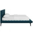 thumbnail image 2 of Modway Julia Lit Plateforme Grand en Tissu Capitonné « Biscuit » Rembourré, Bleu, 2 of 7