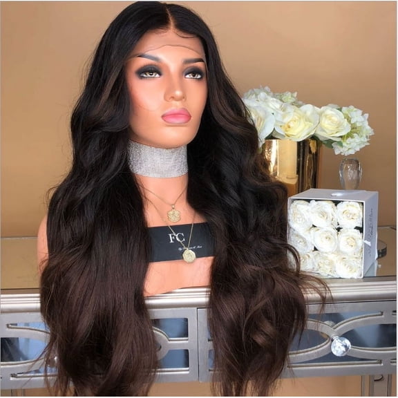 European and American Wigs for Women Brown Gradient Color Wigs Synthetic High Temperature Resistant Silk Rose Net