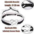 thumbnail image 4 of Bracelets Infinity Braided Handcrafted Adjustable Braided For Men Women Friendship Family Couple 2pcs, 4 of 5