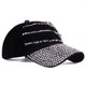 thumbnail image 1 of Gorra de béisbol lisa de algodón con diamantes de imitación para adultos, 1 of 4