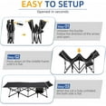 thumbnail image 7 of HABUTWAY Camping Cot with Mattress, 32" Extra Wide Camping Cots for Adults, Sleeping Cot for Adults Holds Up to 600LBS, Cots for Sleeping, Camp, Rv, Beach, Patio, Office Naps(Black), 7 of 7