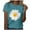 Light Blue, variant on Birdeem Womens Round-Neck Blouses Short Sleeved T Shirts Daisy Flower Print Top