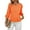 Orange, variant on Towmus Womens 3/4 Sleeve Tops Knit Cotton Ladies Blouses Crew Neck T Shirts for Women Loose Fit Ruffle Sleeve Tunic Tops, L, Orange