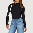 thumbnail image 5 of TrdSipl Women's Long Sleeve Shirts Turtleneck Slim Fit Tops Fall Winter Warm Up Underwear Tops Soft Stretchy Basic Layer Tee Shirt, 5 of 8