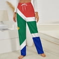 thumbnail image 3 of South African Flag Winter Female Pants Flannel High Waist Women Pants Lady Warm Straight Leg Plush Trousers, 3 of 7