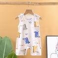 thumbnail image 2 of Baby Clothes Boy Summer Baby Boy Sleeveless Cartoon Print Jumpsuit Romper One-Piece Clothes 0 3 6 9 12 18 24 Months Sleeveless Summer Clothes, 2 of 4