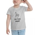 thumbnail image 3 of I'm This Many 1 First Birthday One Year Old Funny Toddler T-Shirts for Boys Girls (Gray, Youth M), 3 of 5